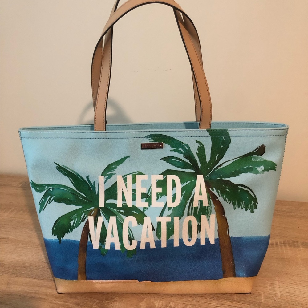 New Kate Spade I need a vacation tote. Gorgeous bag. - Picture 2 of 11